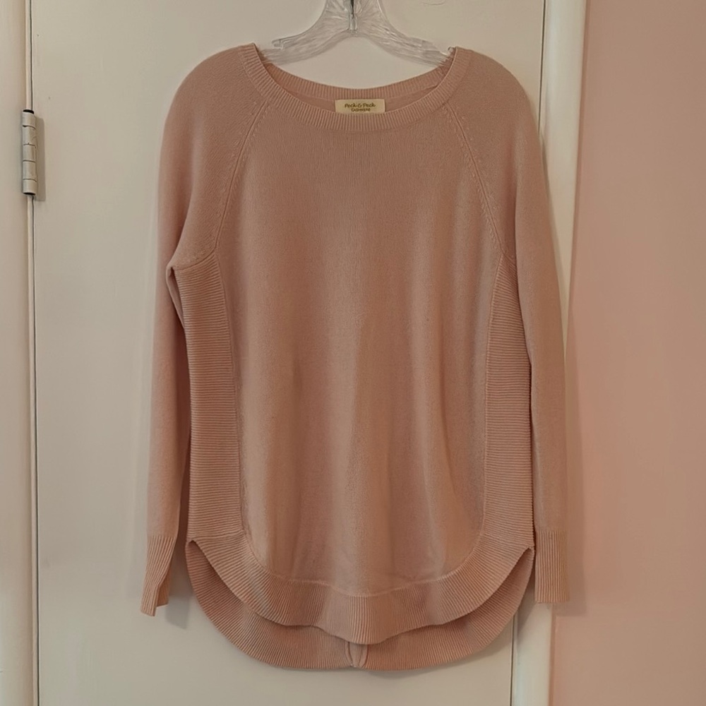 Peck & Peck Women's Pink Cashmere Tunic Sweater